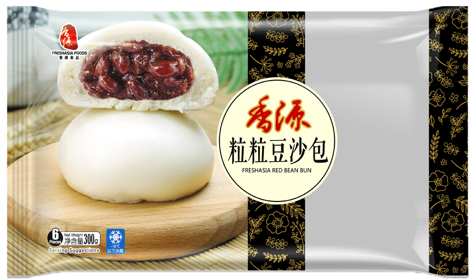 香源【粒粒豆沙包】绵密大颗红豆颗粒内陷 (6只装) 300g